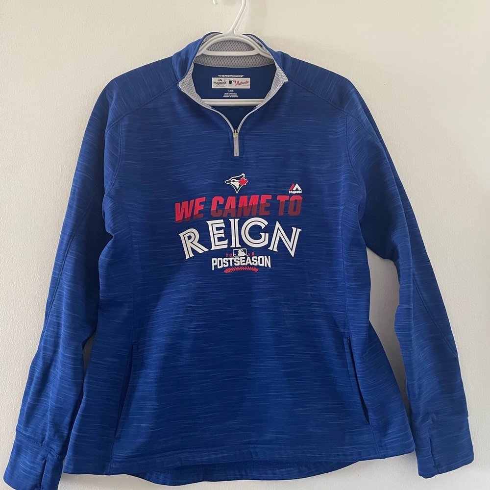 2016 BLUE JAYS “Came To Reign” QUARTER ZIP AUTHENTIC